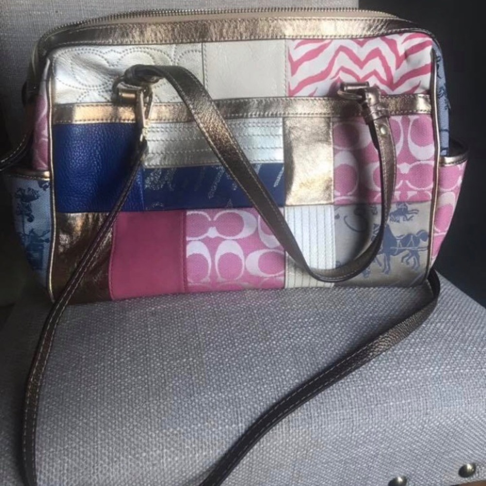 COACH Patchwork Satchel Tote Handbag F17164